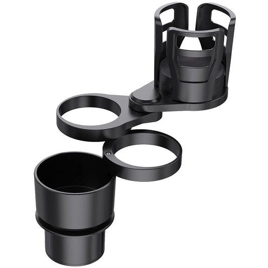 Four-in-one car cup holder expander with rotating arm