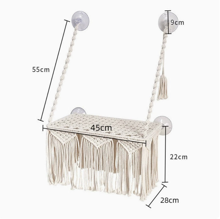 Aluminium frame cat window perch hammock